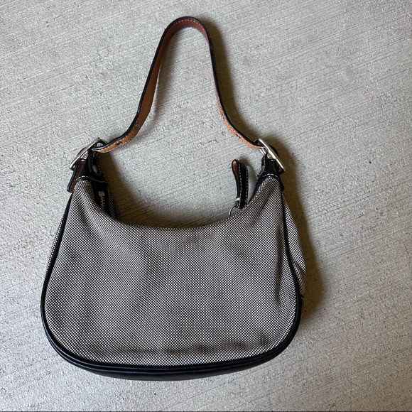Coach Vintage Tweed Hobo Brown Leather Trim - Picture 2 of 4